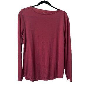 Cloudveil Merino Wool Shirt Womens L Pink Long Sleeve Base Layer Outdoor Knit